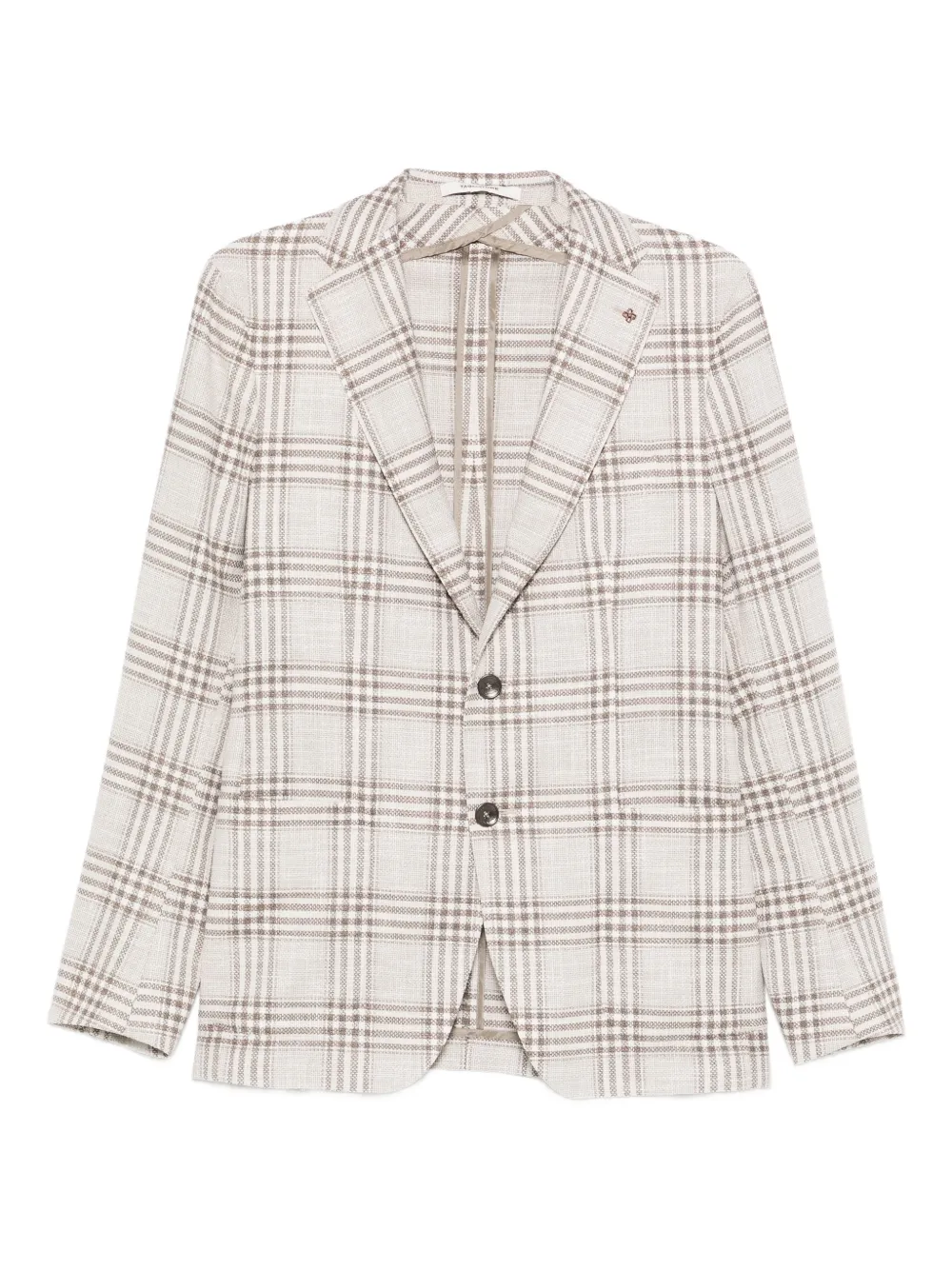 Tagliatore checked single-breasted blazer - Neutrals
