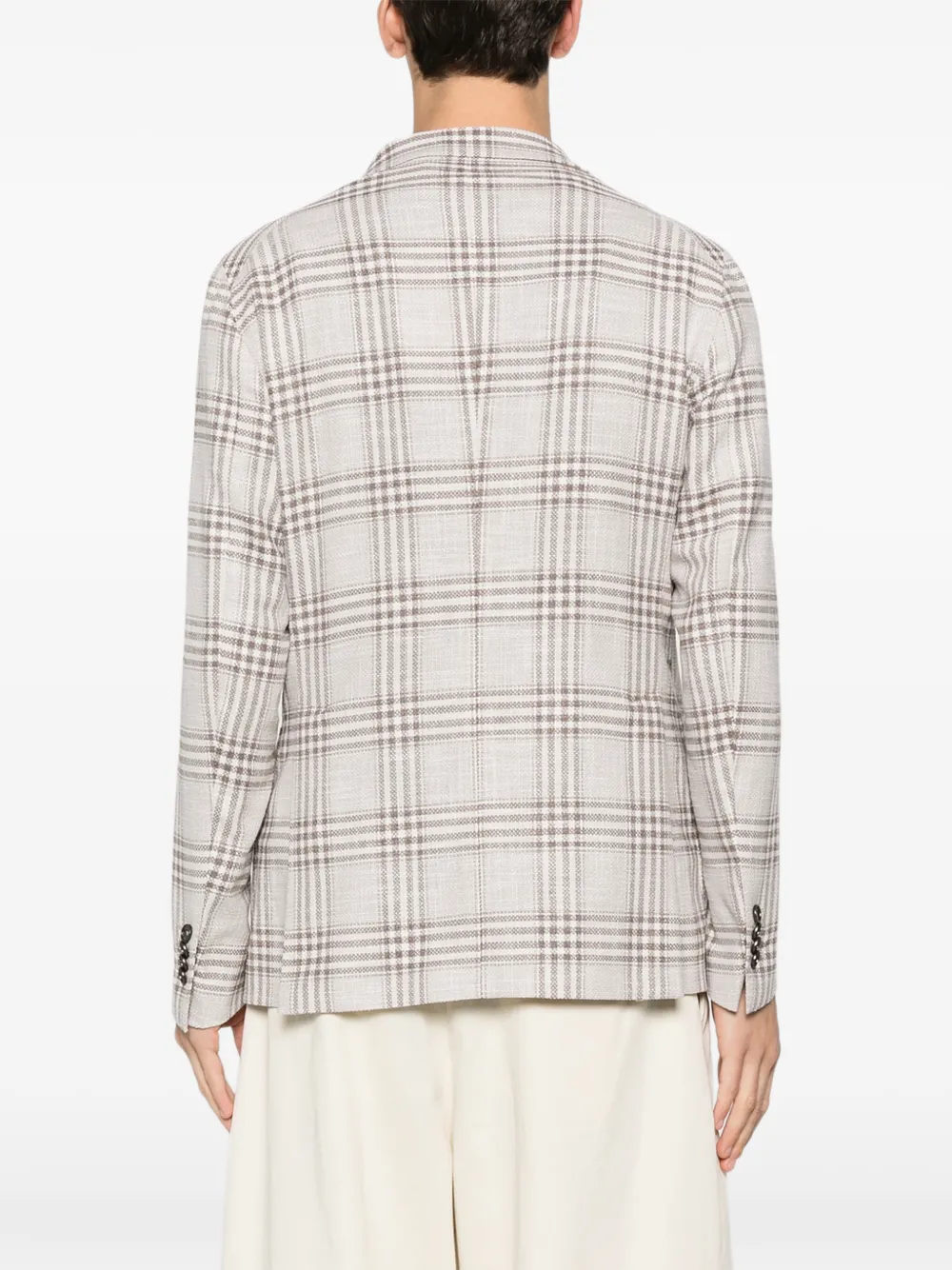 Tagliatore Geruite blazer Beige