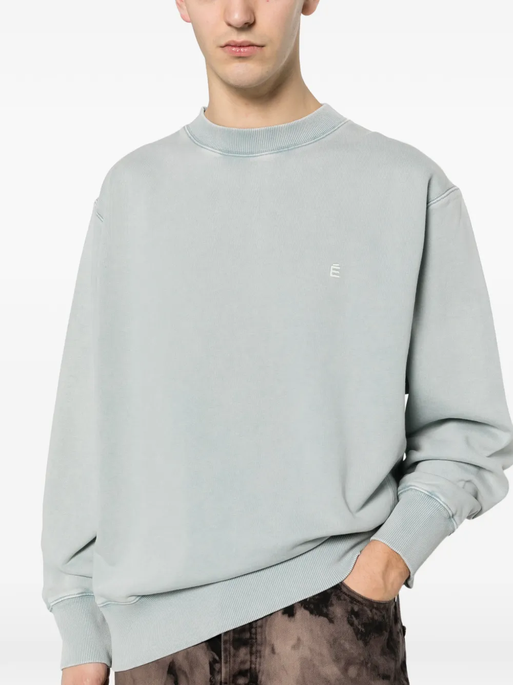 Études Studio Ruimvallende sweater met ronde hals Blauw