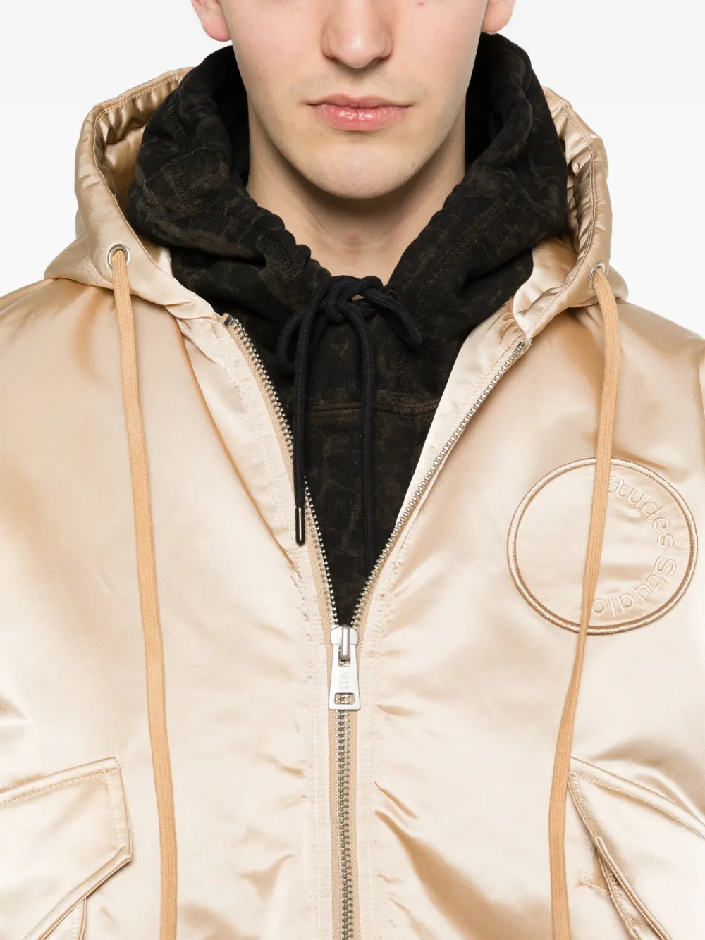 Études Studio Bomberjack met capuchon Beige