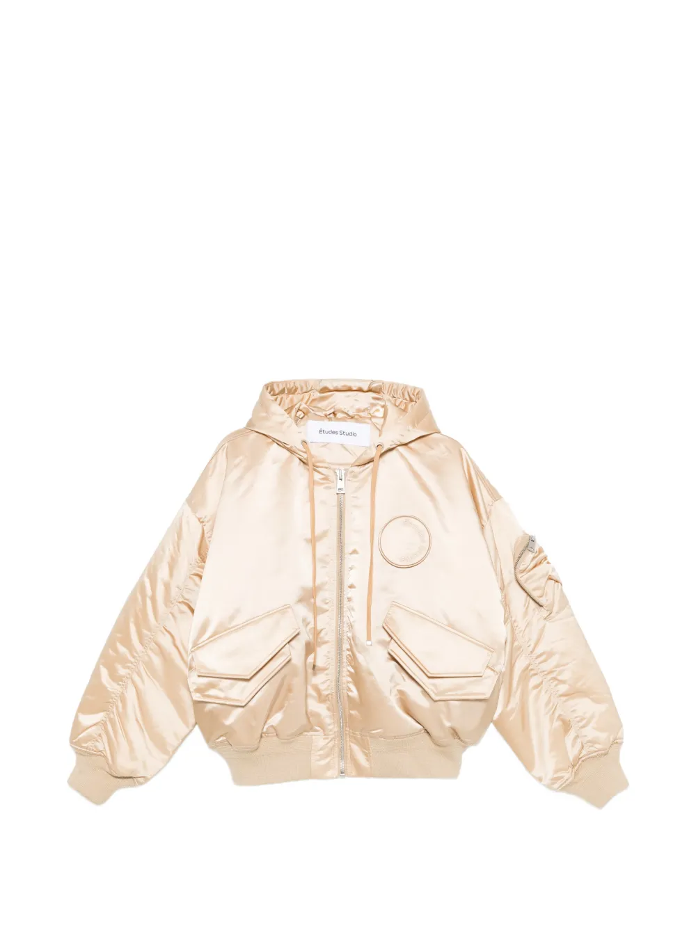 Etudes Studio Hooded Oversized Bomber Jacket In Neutral
