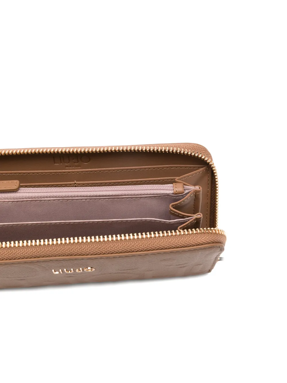  Liu Jo Embossed Zip Around Wallet - Neutrals 