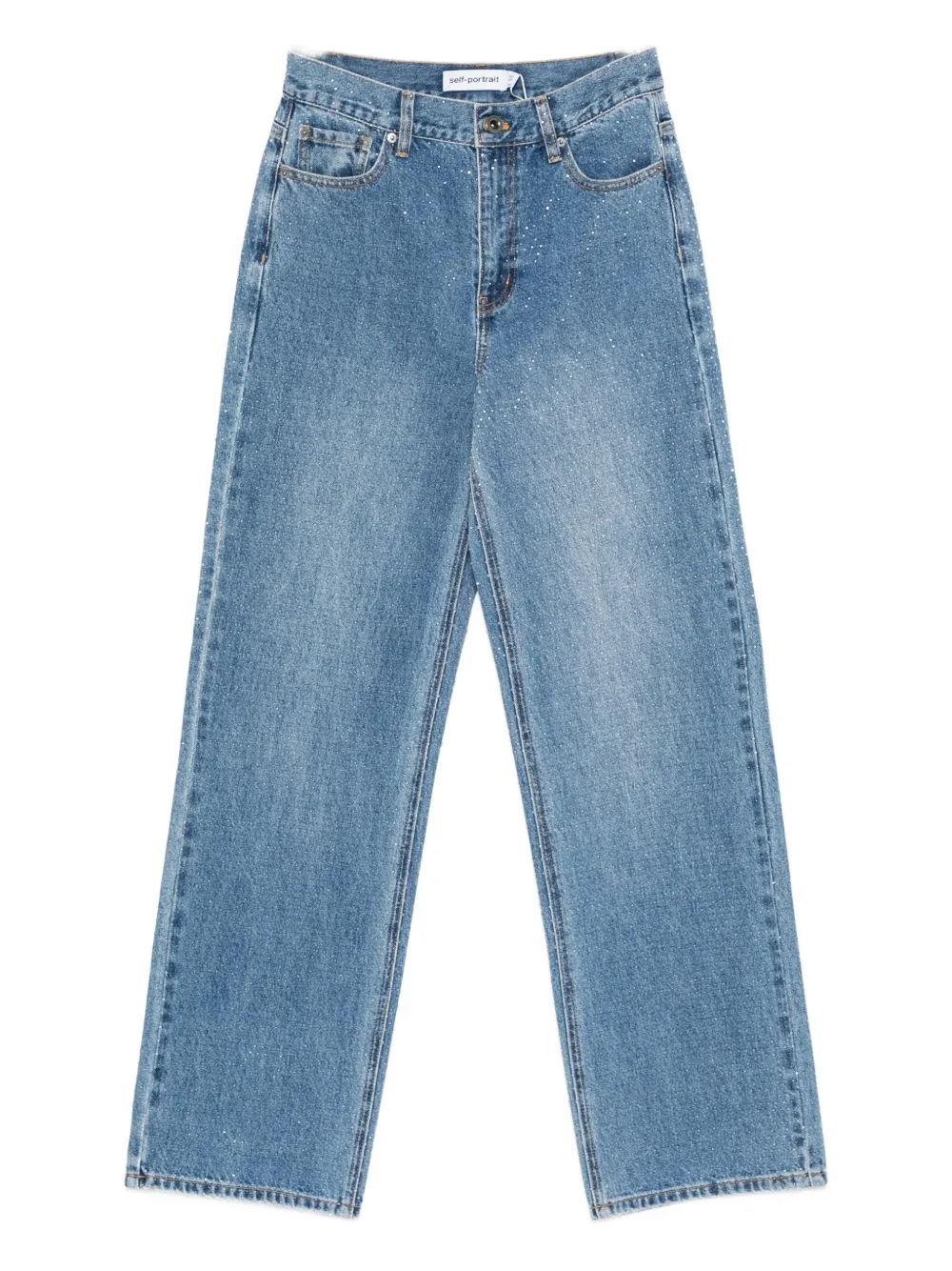 Self-Portrait embellished jeans - Blu