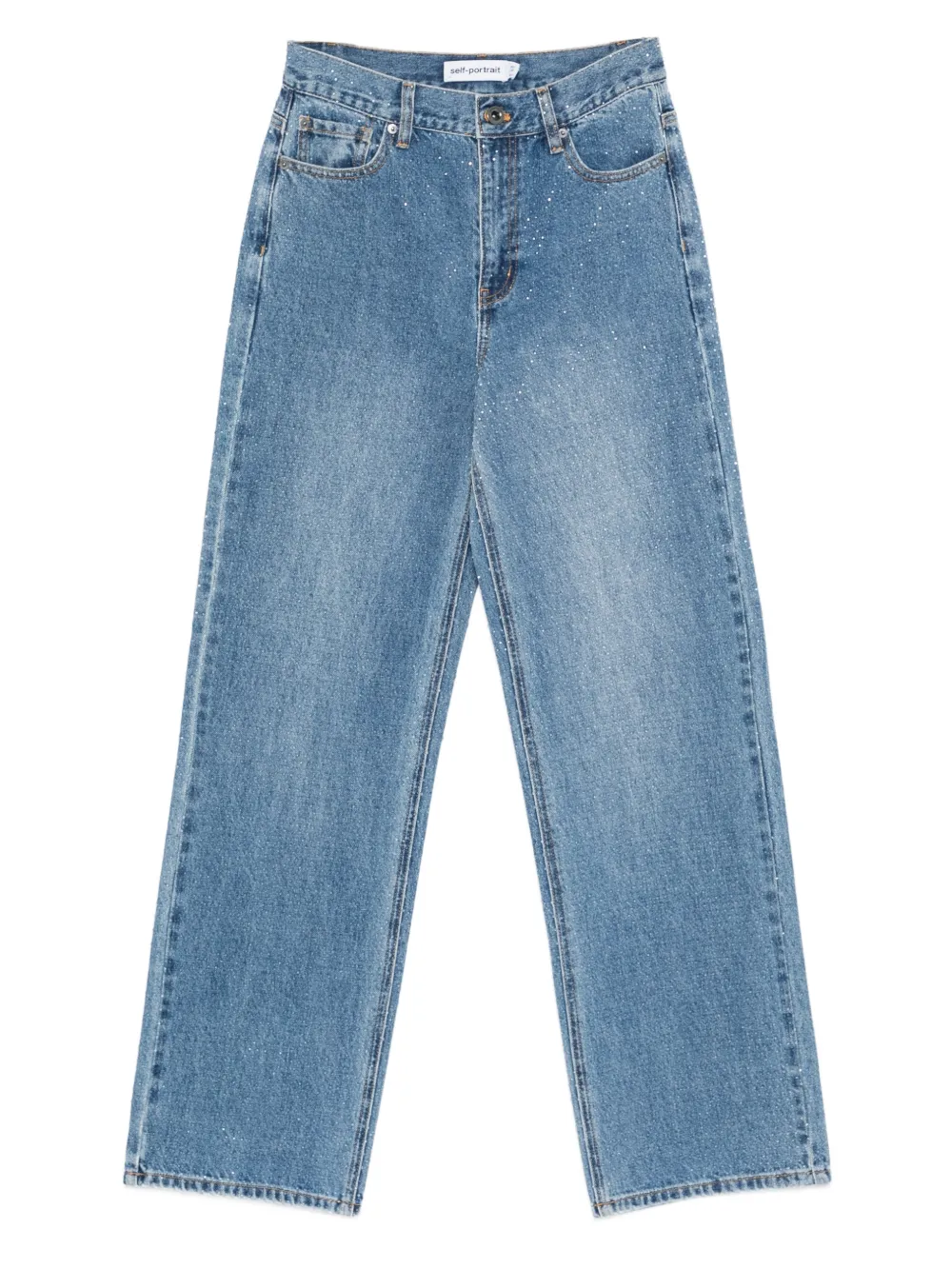 Self-Portrait embellished jeans - Blu