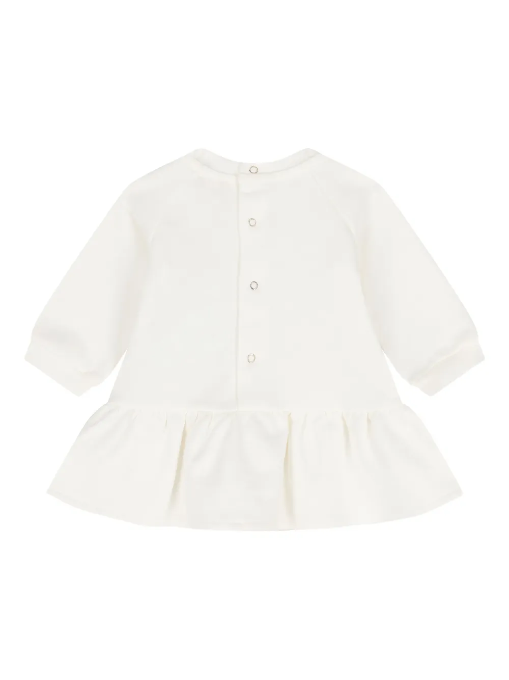 Elisabetta Franchi Kids logo-detail ruffled dress - Beige