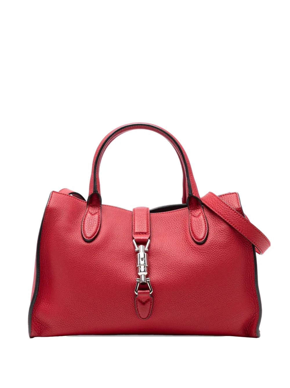 Gucci Pre-Owned 2016-2025 Small Grained Calfskin Soft Jackie Tote satchel - Rosso