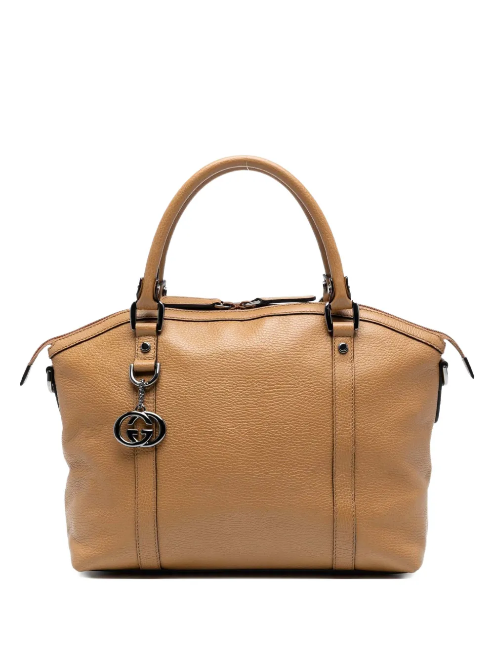 Gucci Pre-Owned 2016-2025 Leather GG Charm Dome satchel - Marrone