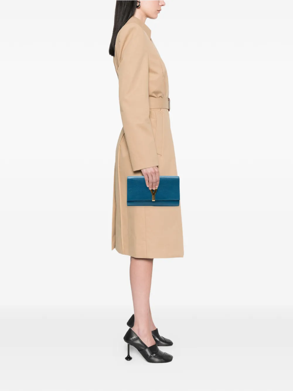 Saint Laurent Pre-Owned 2000-2012 Textured Leather Chyc Ligne clutch bag | Pre-Owned | Image 2