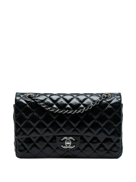 CHANEL Pre-Owned 2008-2009 Medium Classic Crinkled Patent Double Flap shoulder bag