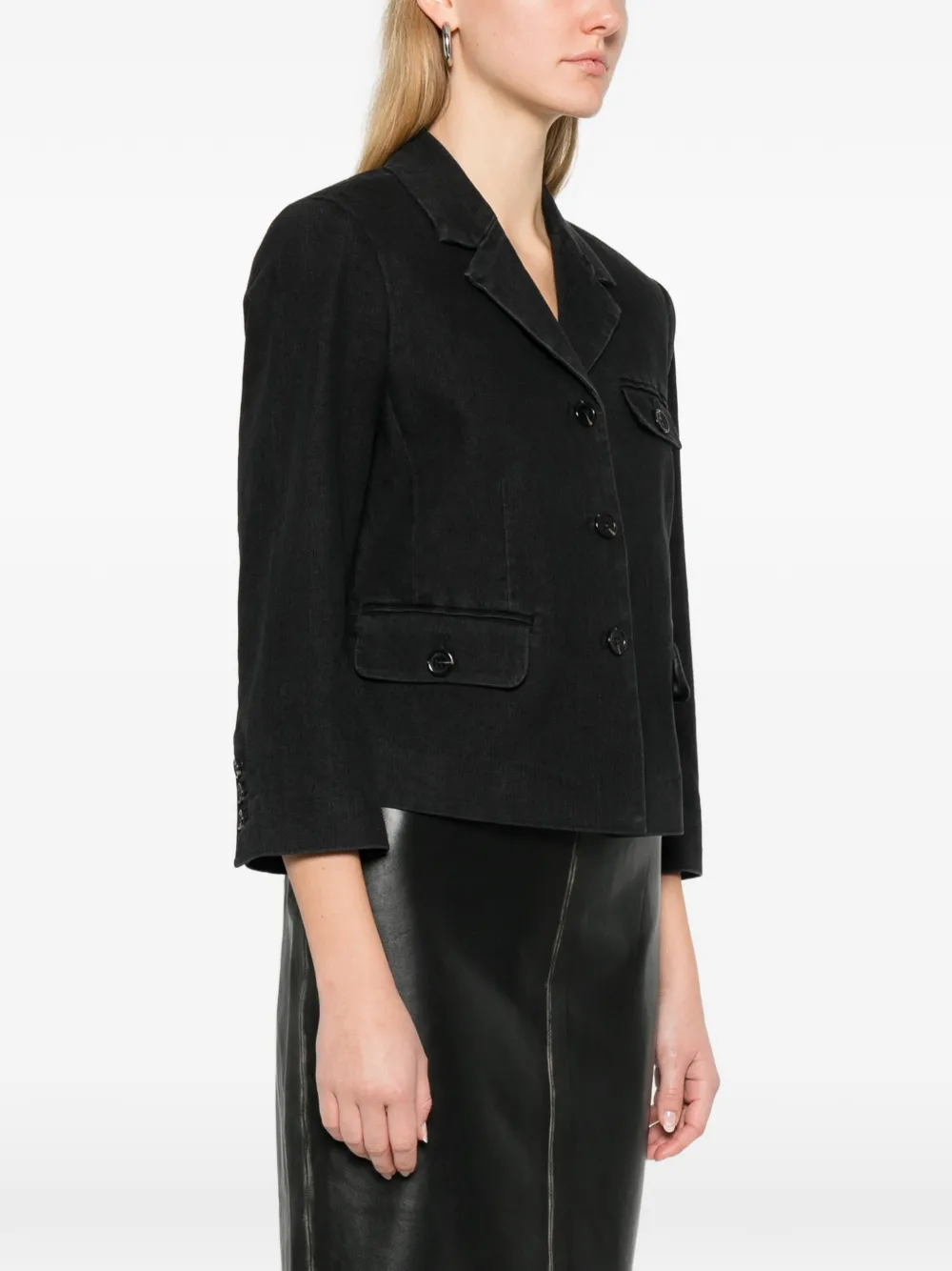 The Garment Merci Flap-pocket Jacket In Black