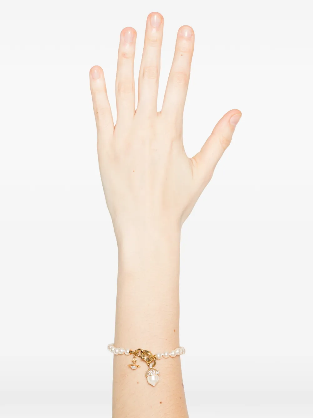 Vivienne Westwood pearl charm bracelet - Beige