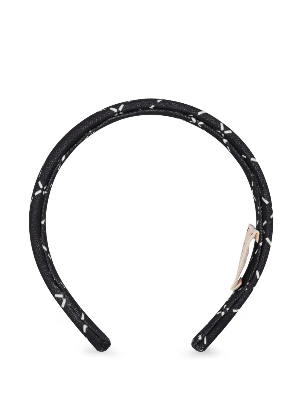 Elisabetta Franchi Kids striped-pattern headband - Black