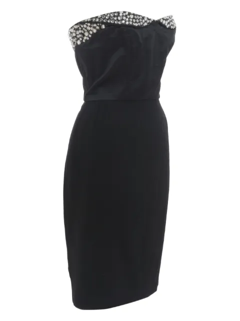 Vintage rhinestone-embellishment  midi dress