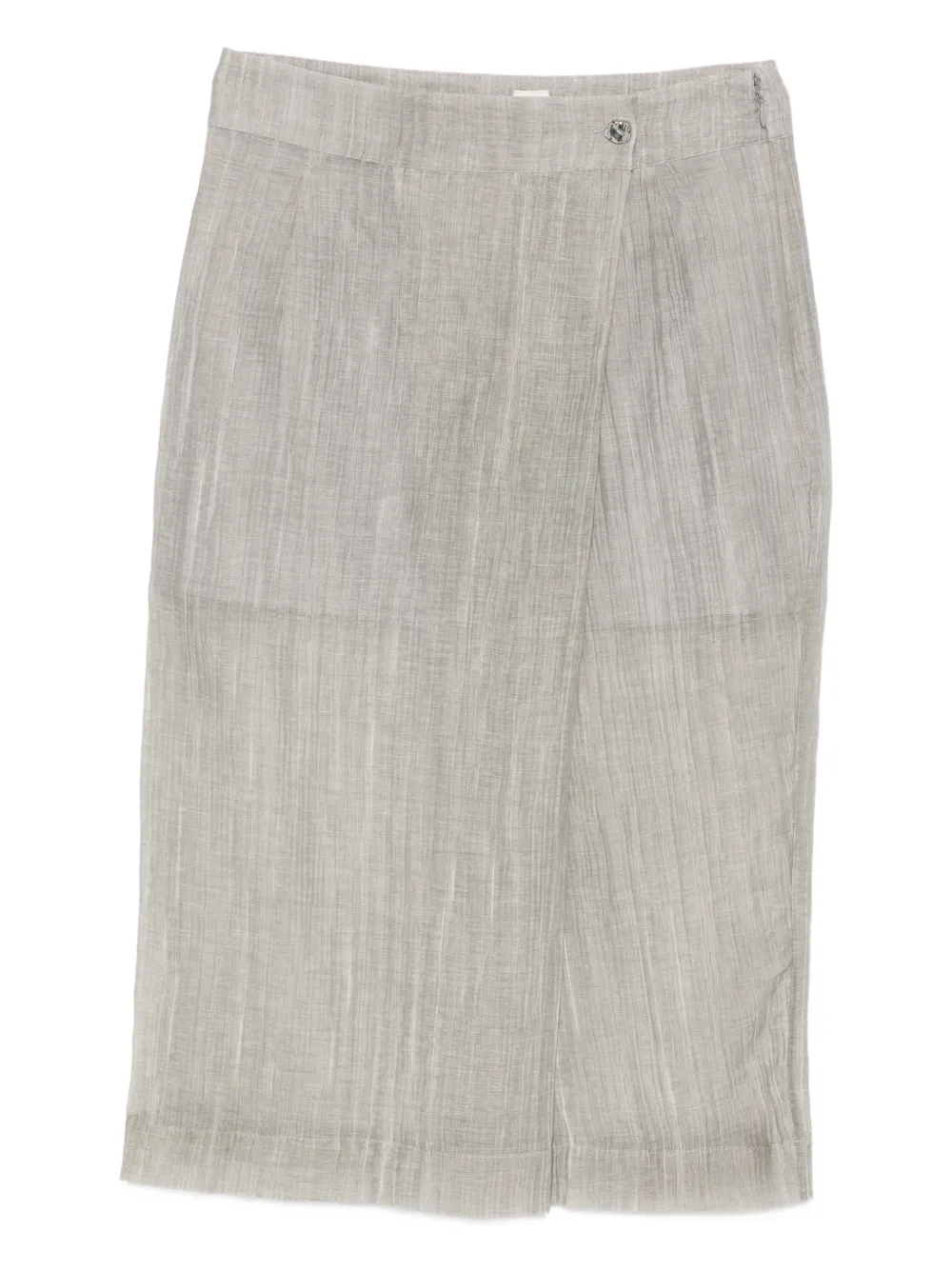 The Garment Delfi button wrap midi skirt | Grey | Image 1