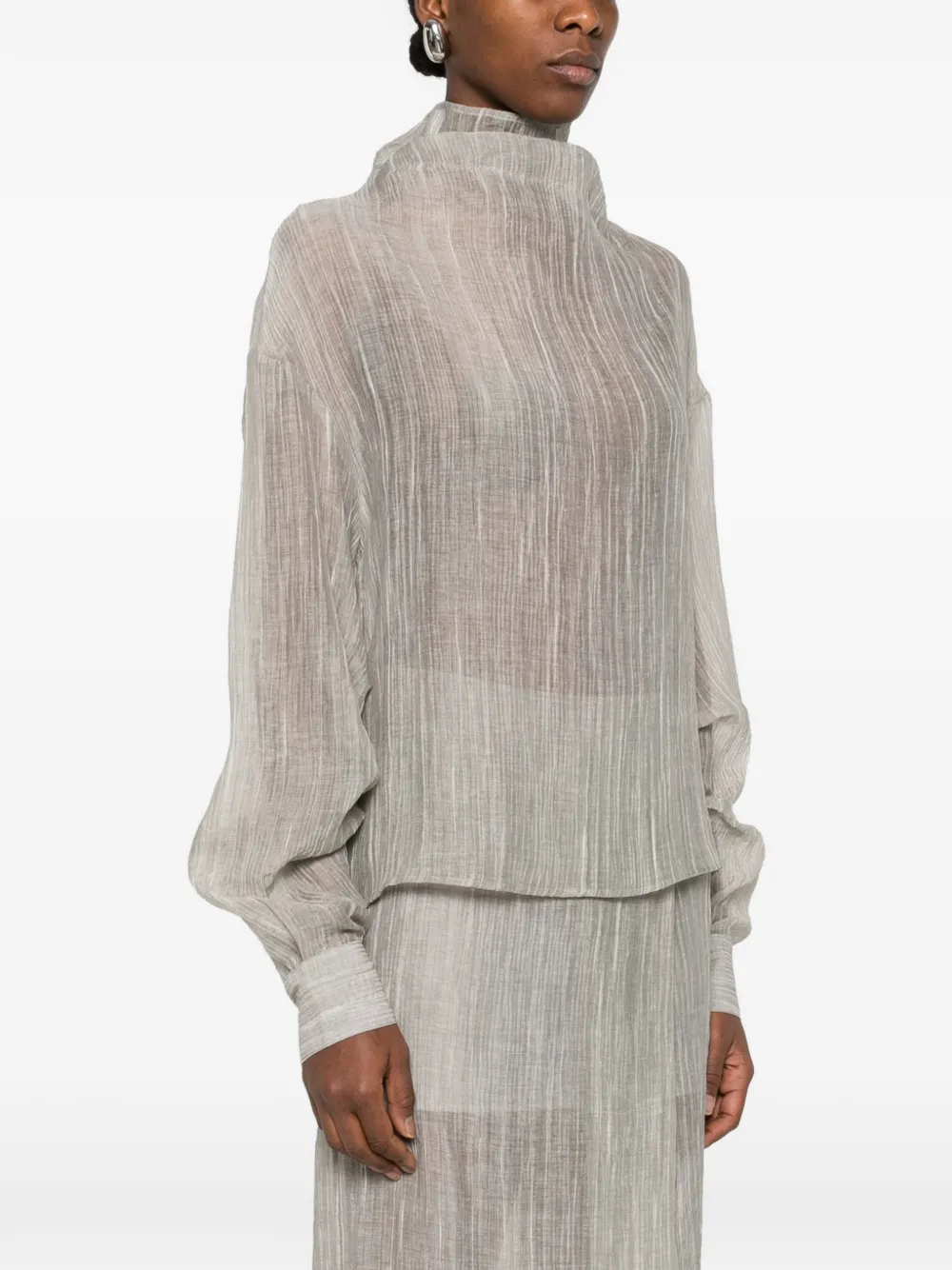  The Garment Delfi Ruffled Blouse - Grey 