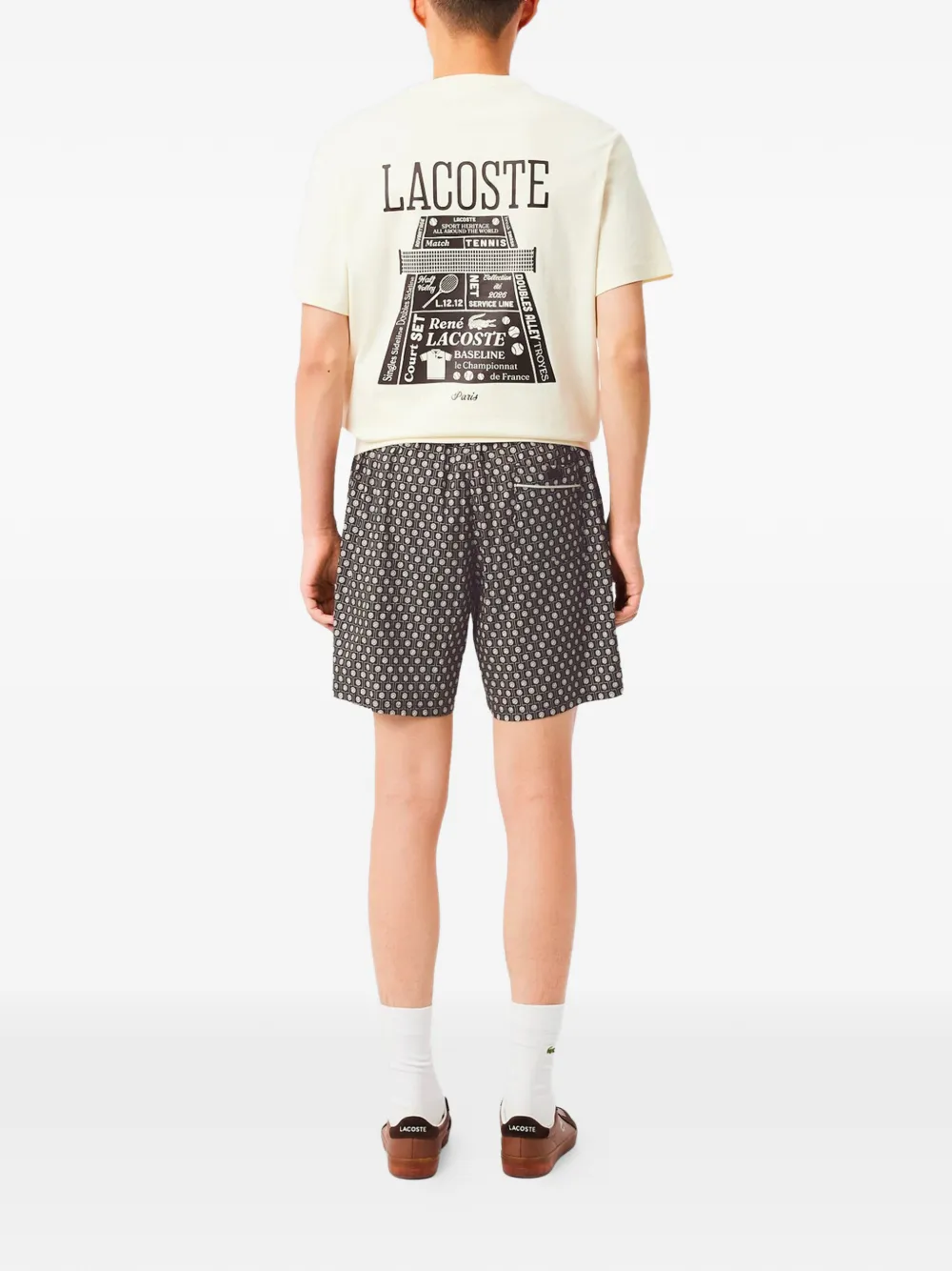  Lacoste Patterned Shorts - Brown 