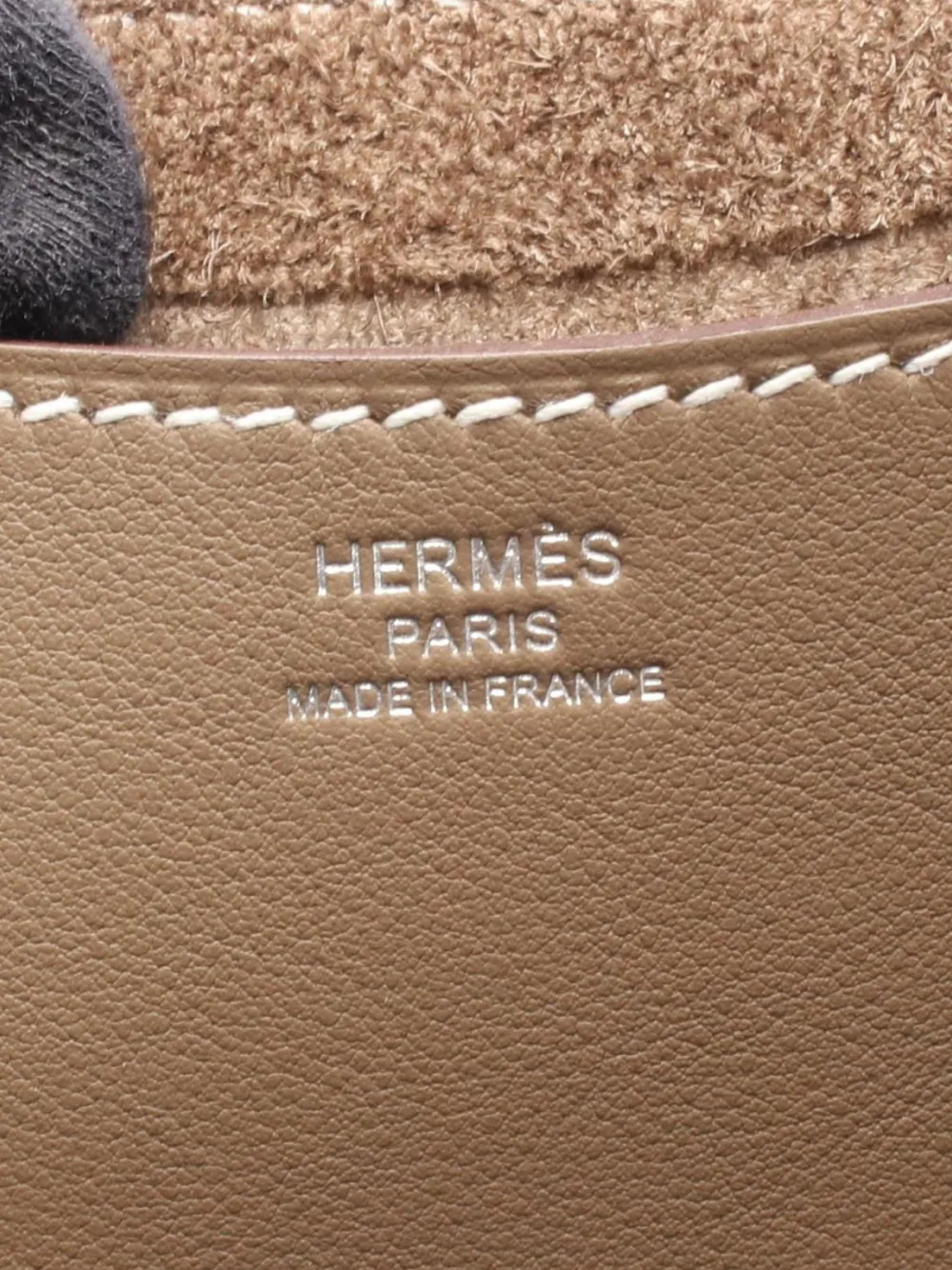 Pre-owned Hermes 2023 Clemence And Swift In The Loop 23 Handbag In Brown