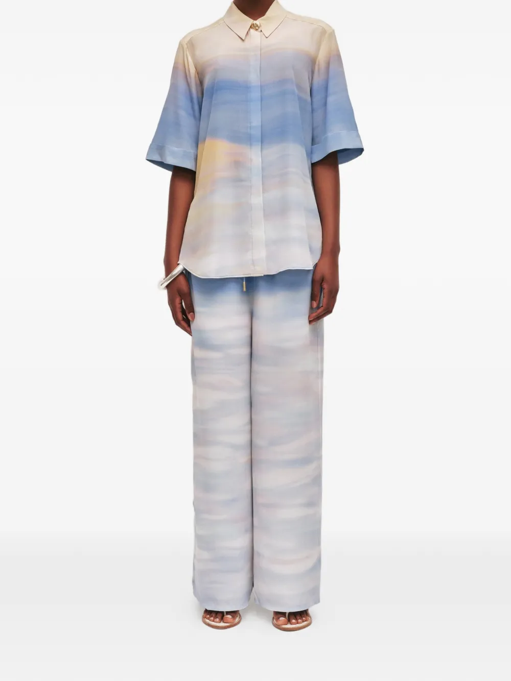 Aje Avalon short-sleeve shirt - Blauw