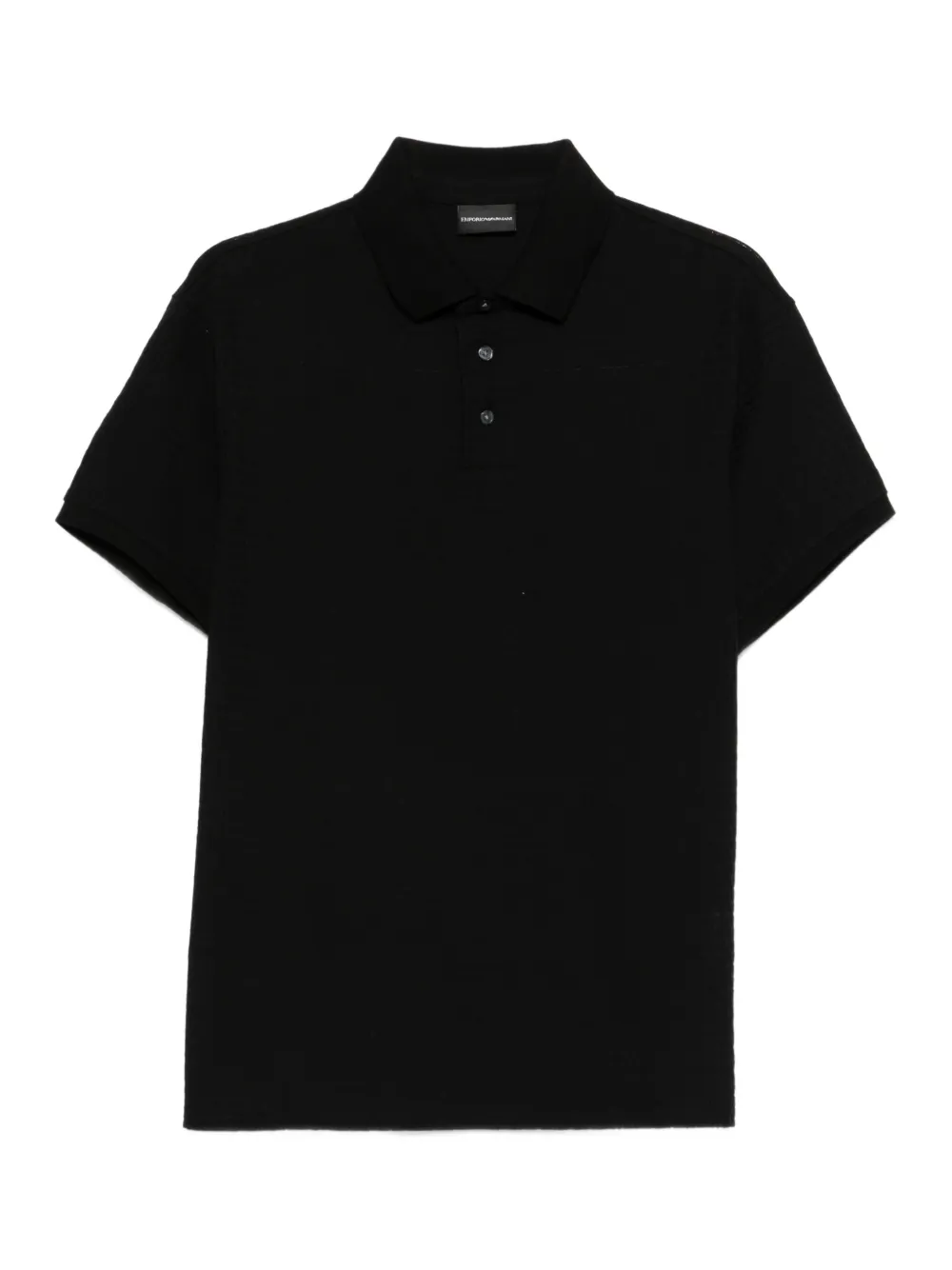 Emporio Armani logo-jacquard polo shirt - Nero