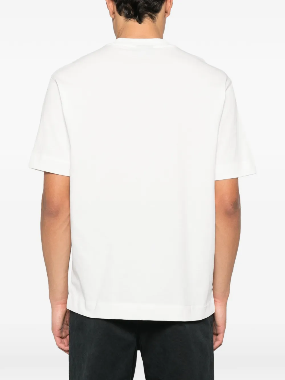 Emporio Armani T-shirt met geborduurd logo Wit