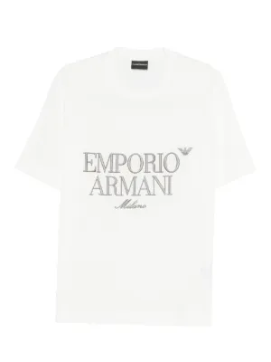 Giorgio Armani ロゴ Tシャツ | ホワイト | FARFETCH JP