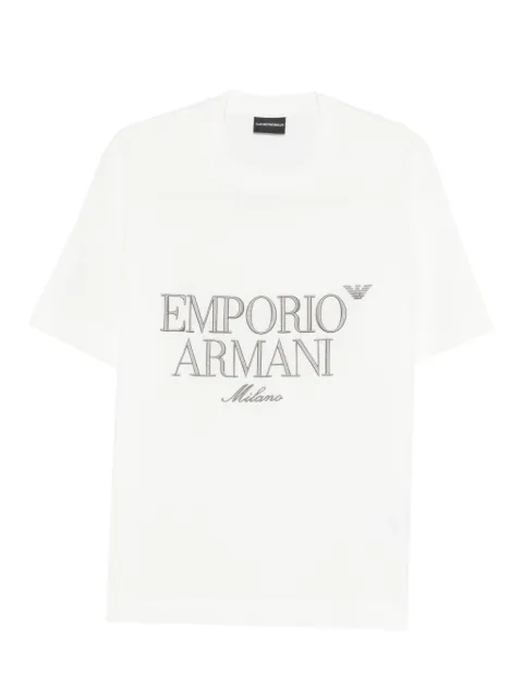 Emporio Armani logo-embroidered T-shirt