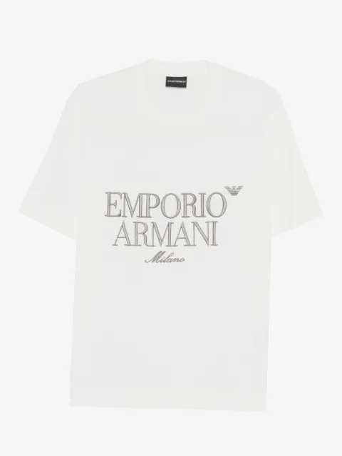 Emporio Armani logo-embroidered T-shirt