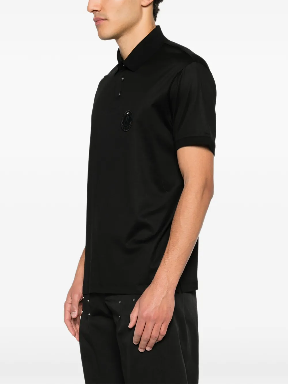 Emporio Armani Poloshirt met logopatch Zwart