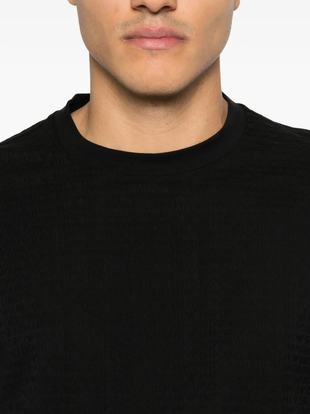 Emporio Armani T-shirt met logopatroon Zwart