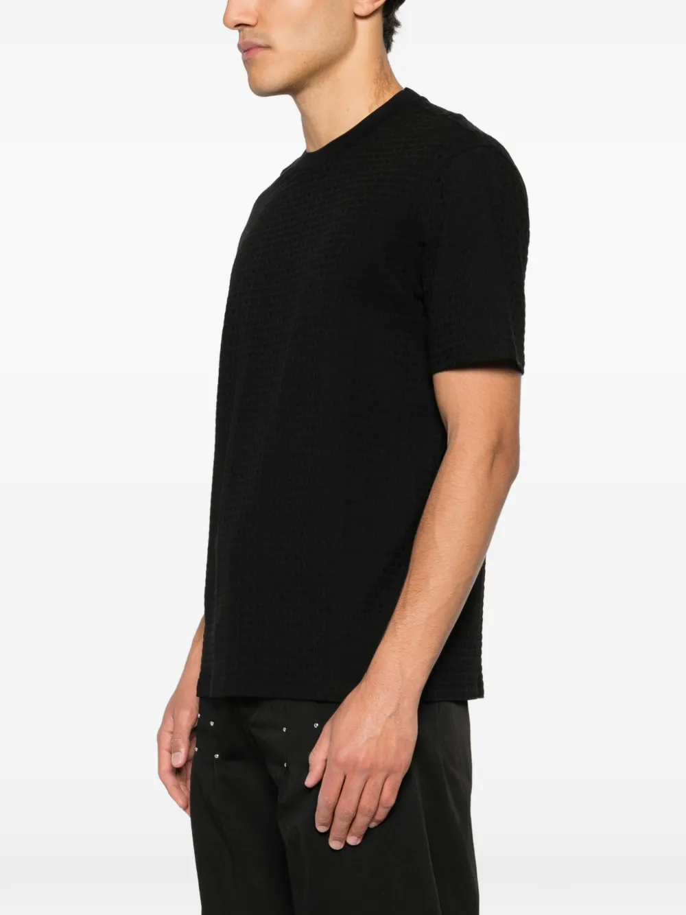 Emporio Armani T-shirt met logopatroon Zwart