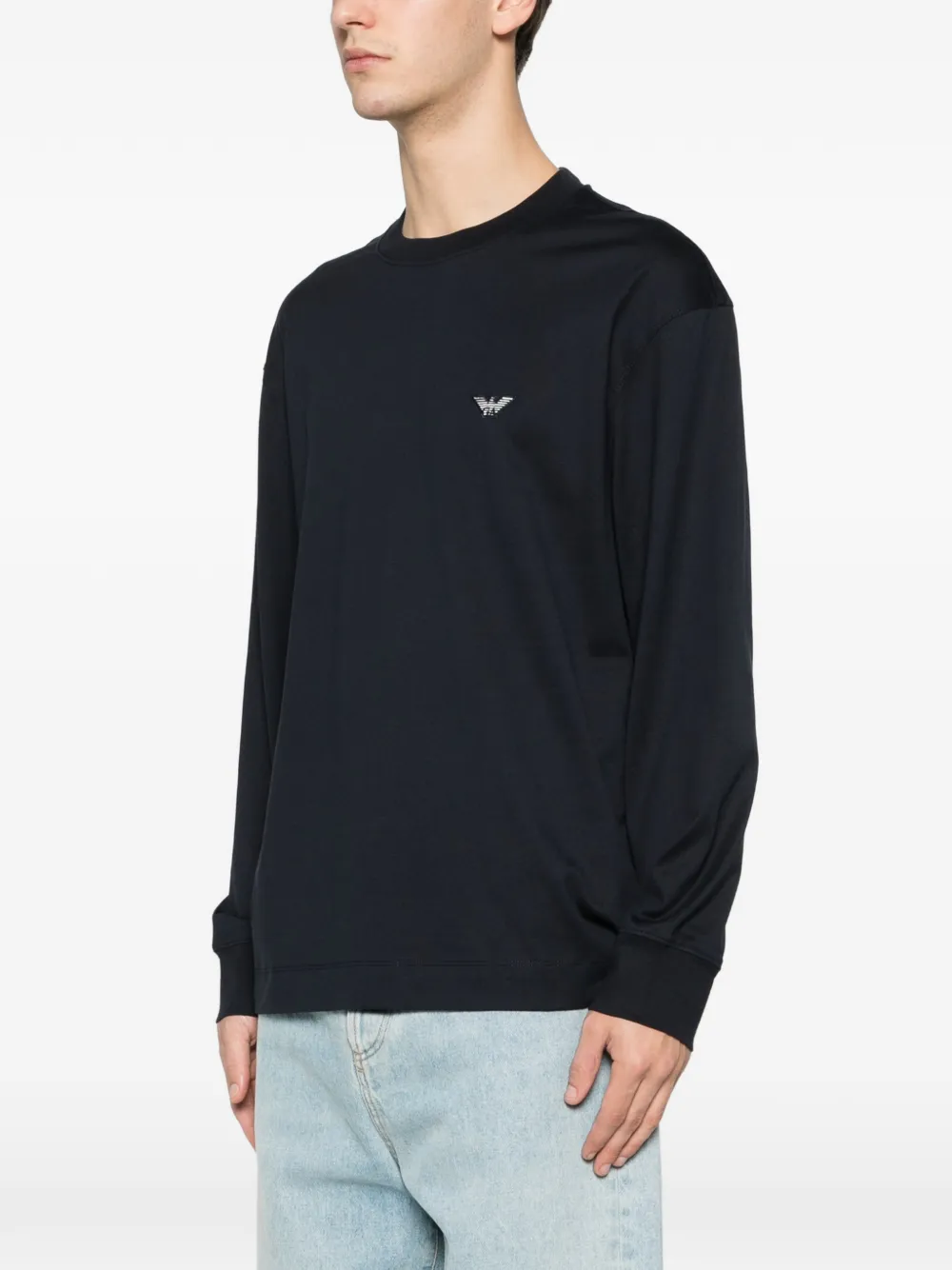 Emporio Armani Sweater met logopatch Blauw