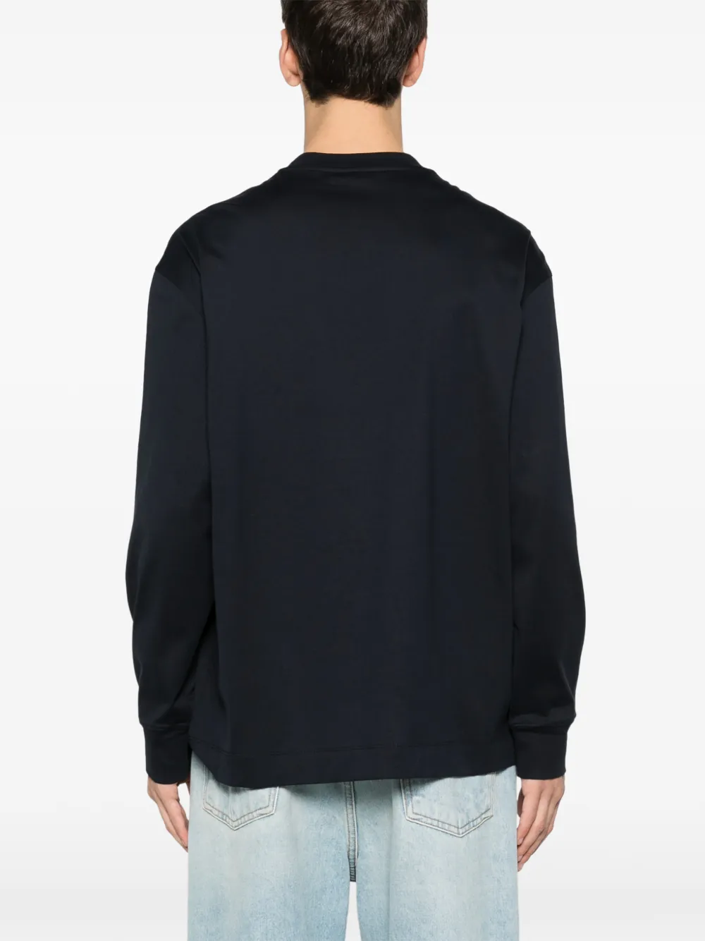 Emporio Armani Sweater met logopatch Blauw