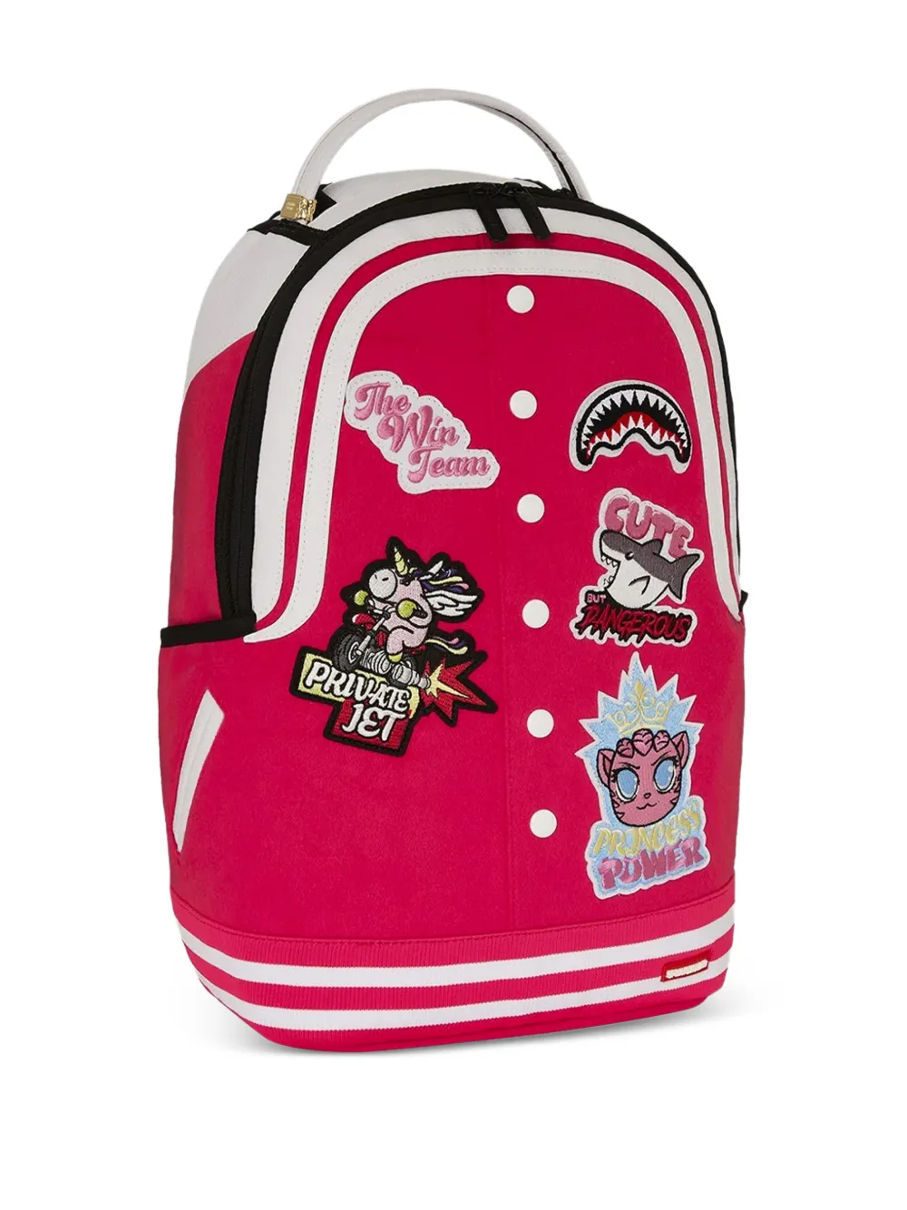  Sprayground Varsity Dlx Appliqué-details Backpack - Pink 