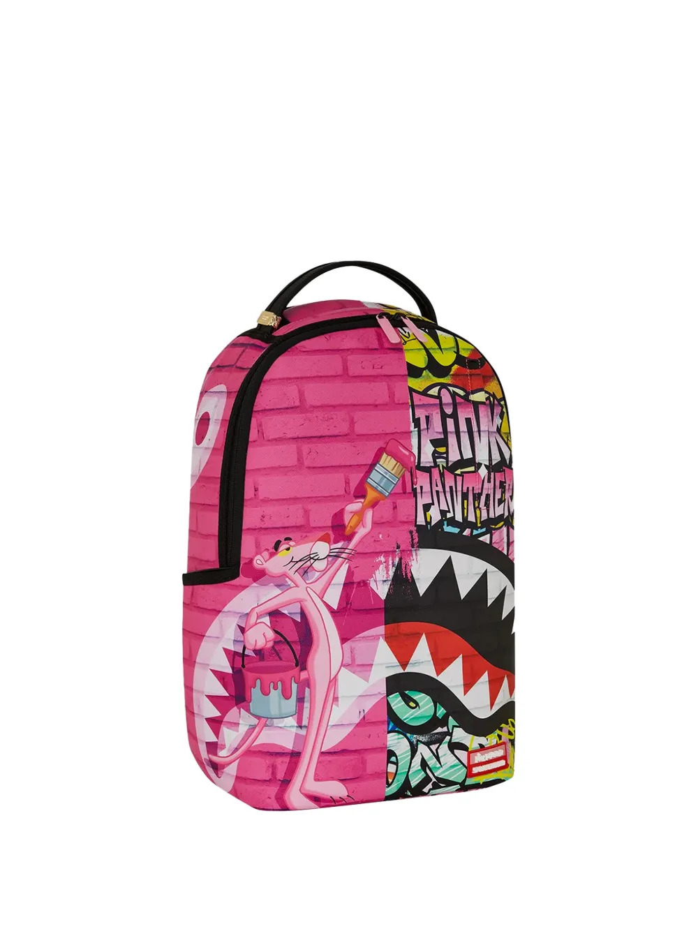 Sprayground Panther Painting Over Graffiti Dlxr Backpack In Orange