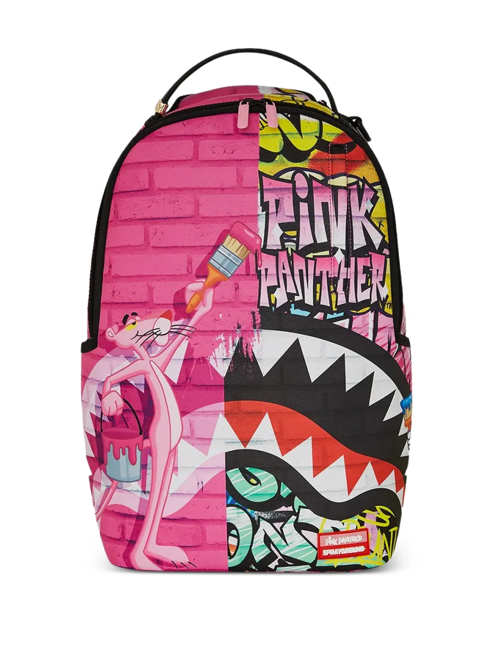 Sprayground Panther painting over graffiti DLXR backpack | rosado | Image 1