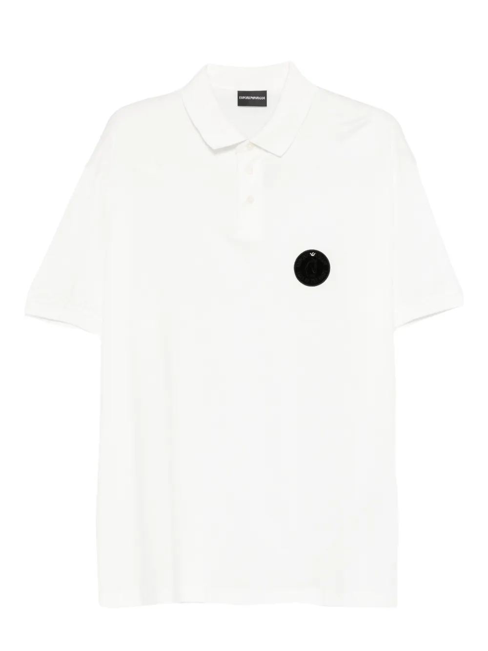 Emporio Armani appliqué polo shirt - Bianco