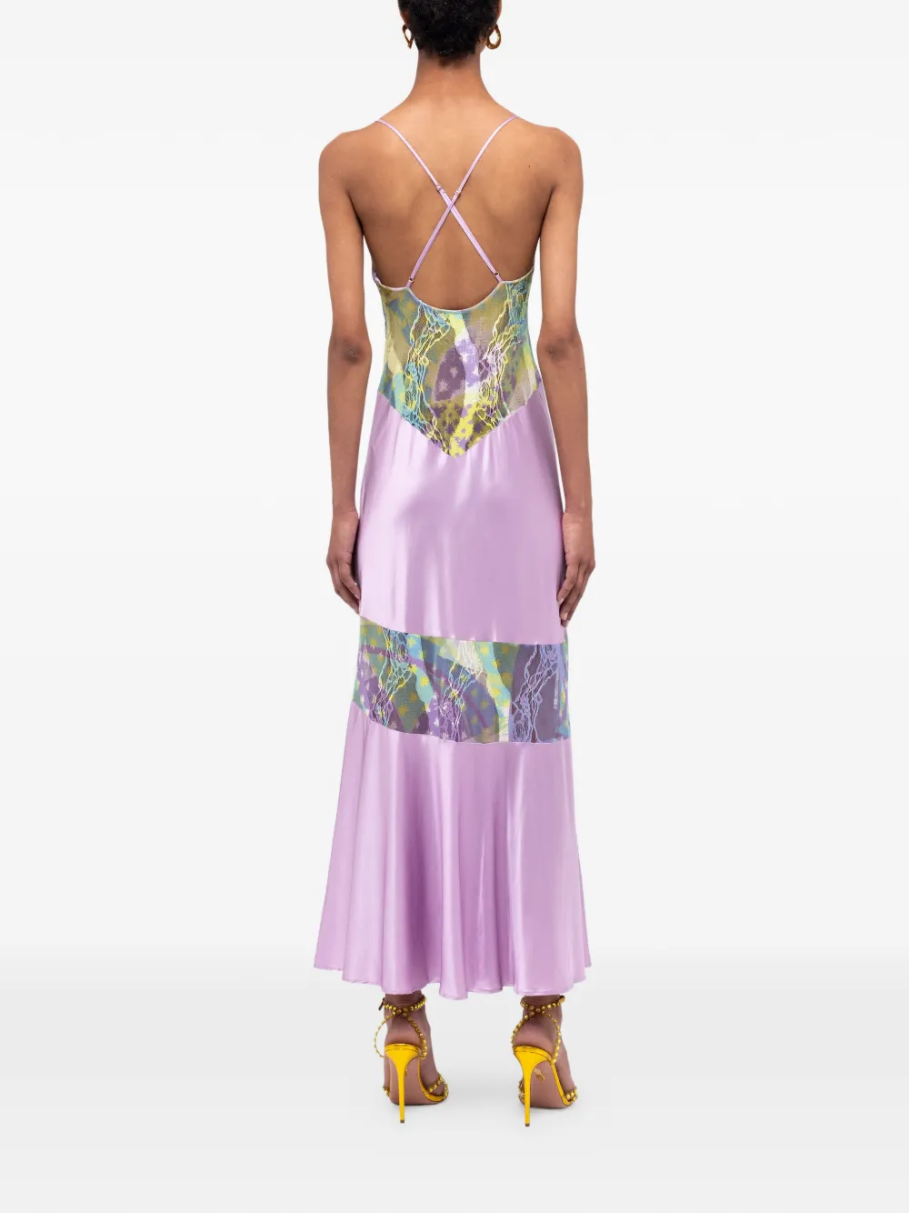 Donde Esteban Lila Salpicón Midi Dress In Purple