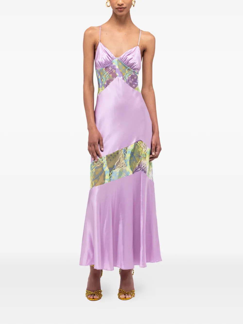 Donde Esteban Lila Salpicón Midi Dress In Purple
