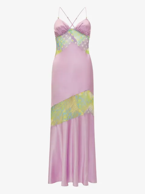 Donde Esteban Lila Salpicón midi dress