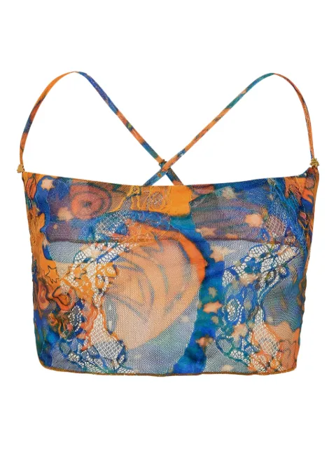 Donde Esteban El Beso mesh lace top