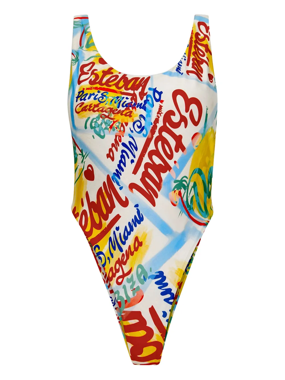 Donde Esteban Bazurto Printed Swimsuit In Multi