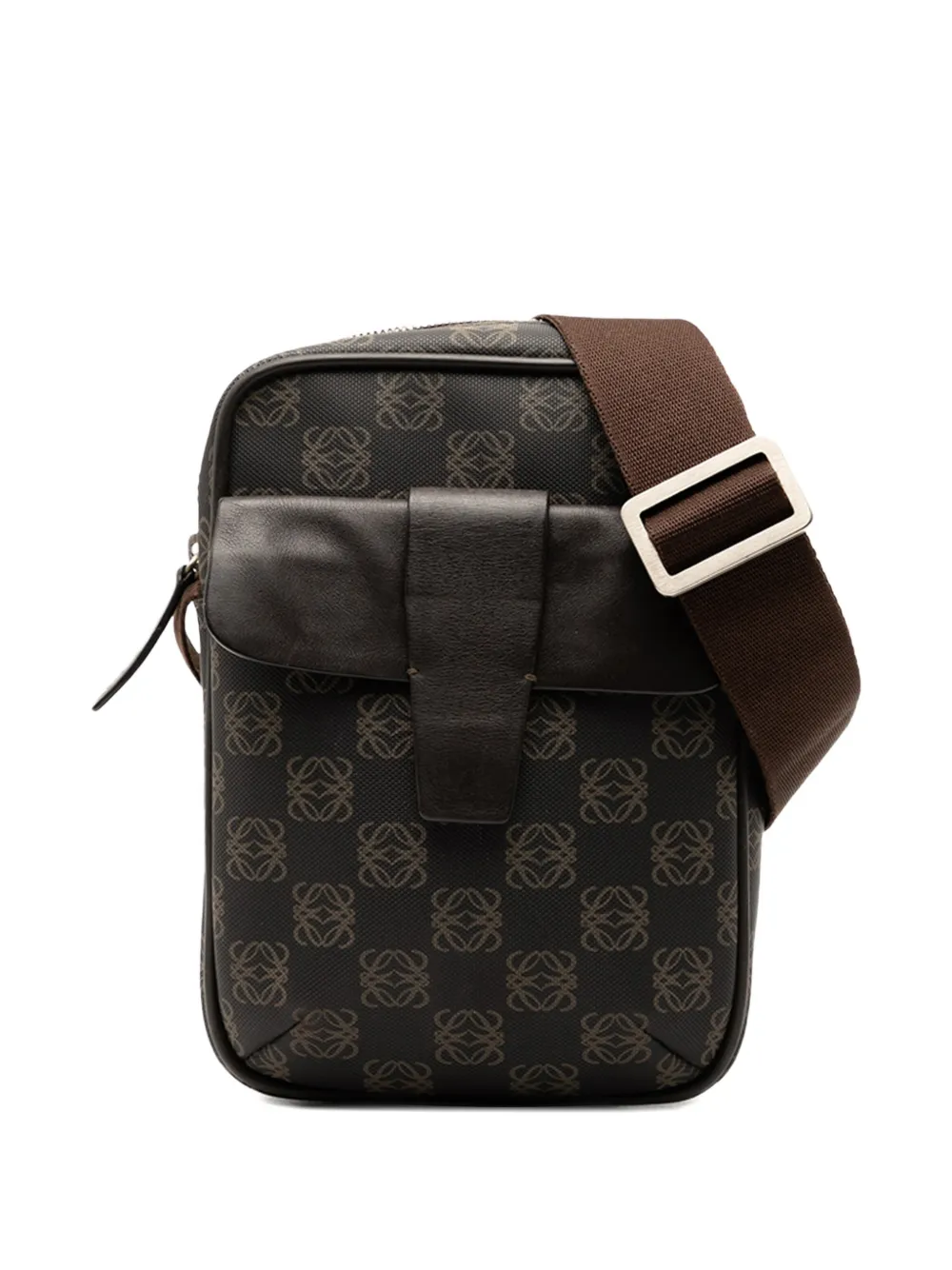 Loewe Pre-Owned 2006 Anagram Coated Canvas crossbody bag - Marrone