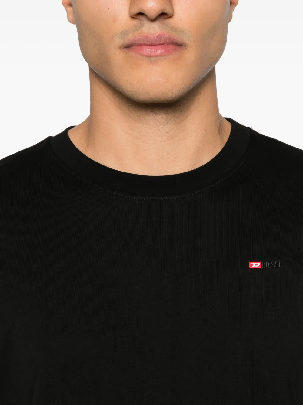 Diesel T-shirt met geborduurd logo Zwart