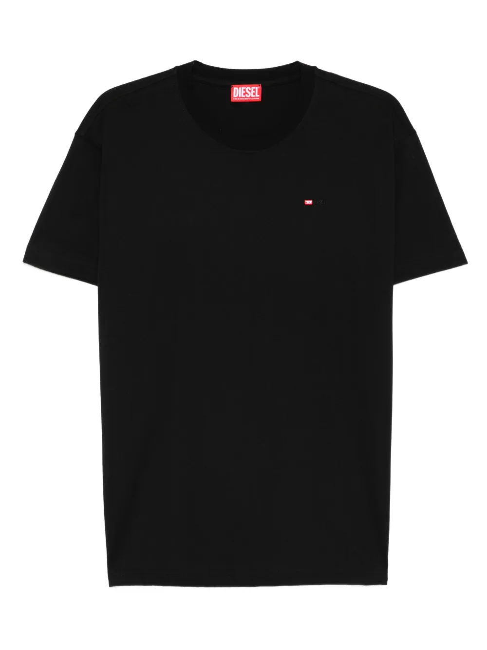 Diesel logo-embroidered T-shirt - Schwarz