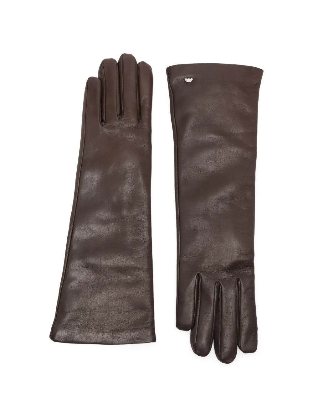 Max Mara Senape long length gloves - Marrone