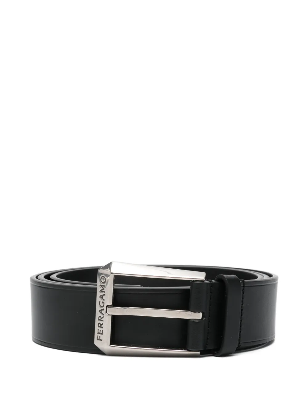 Ferragamo Pre-Owned logo-engraved buckle leather belt | Black | Image 1
