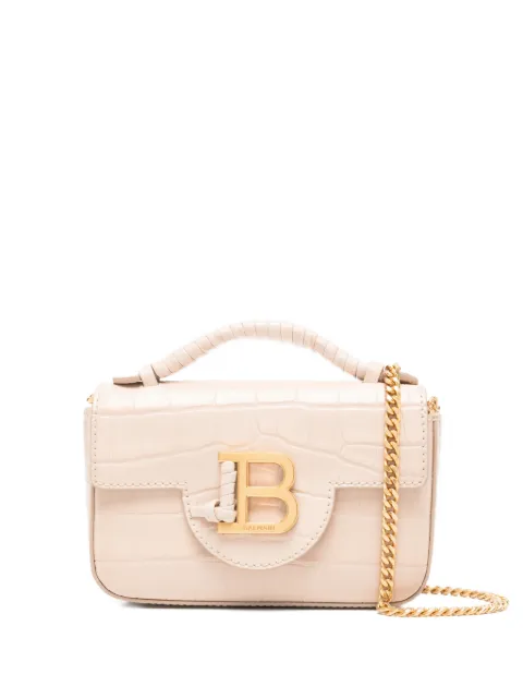 Balmain Pre-Owned B-Buzz 17 croc-embossed leather mini bag