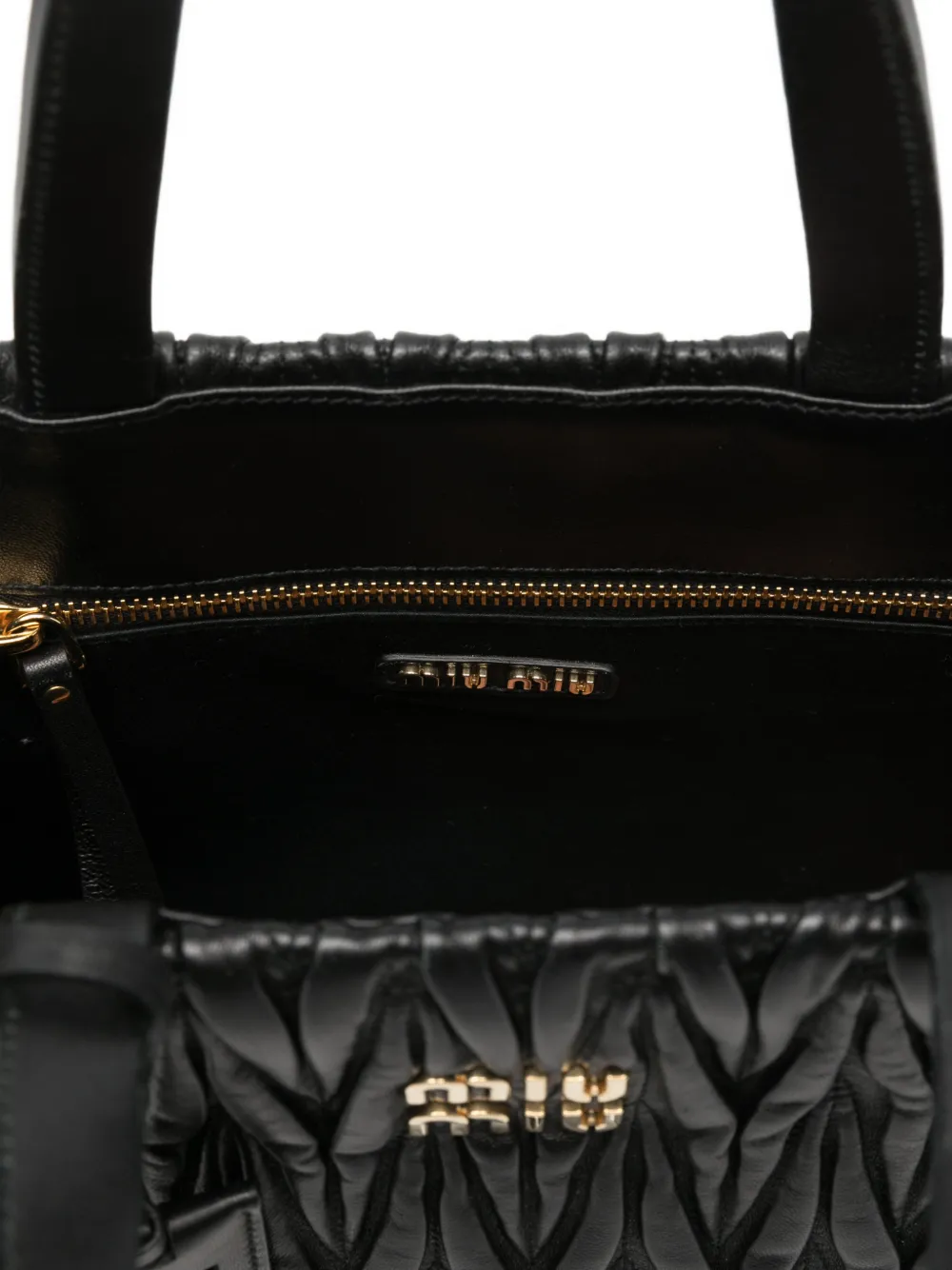 Miu Miu Pre-Owned レザー トートバッグ | ブラック | FARFETCH JP