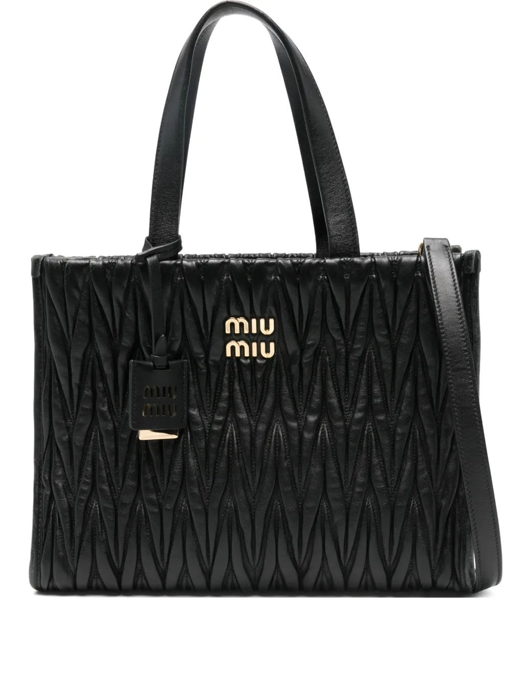 Miu Miu Pre-Owned sac cabas en cuir | noir | Image 1
