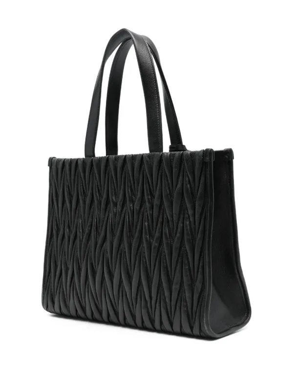 Miu Miu Pre-Owned レザー トートバッグ | ブラック | FARFETCH JP